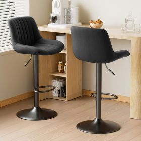 High bar stools are suitable for modern-style kitchen islands, home bars or coffee areas (Color: Black2)
